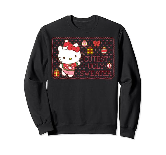 Hello Kitty Cutest Ugly Christmas Sweater Sweatshirt Clothing